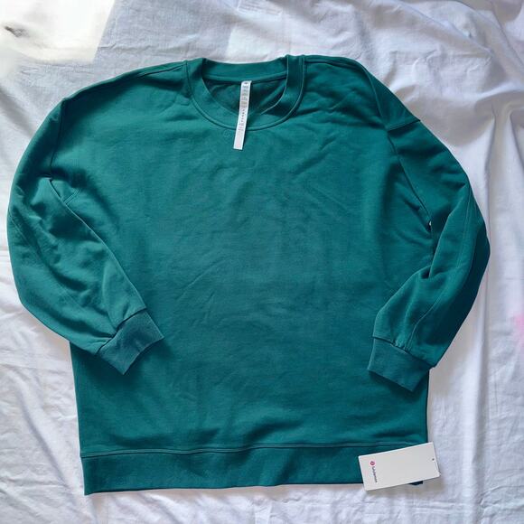 LULULEMON Perfectly Oversized Crew NWT 12 Green Jasper sweatshirt - Picture 6 of 12